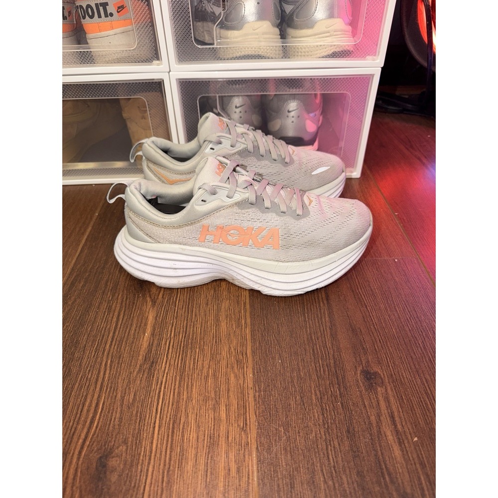 Size 6 - Hoka Bondi 8 Harbor Mist / Lunar Rock  Women’s